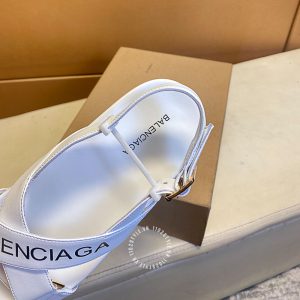Dép sandal unisex Balenciaga màu trắng cao cấp - Hình ảnh 7