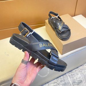 Dép sandal unisex Balenciaga màu đen cao cấp hàng hiệu - Hình ảnh 3