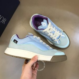 Giày thể thao Dior nam màu xanh phiên bản buộc dây - Ảnh 3