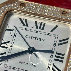 Đồng hồ Cartier Fake Santos WJSA0012 Moissanite Diamond - Hình ảnh 16