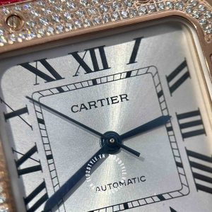 Đồng hồ Cartier Fake Santos WJSA0012 Moissanite Diamond - Hình ảnh 17