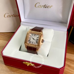 Đồng hồ Cartier Fake cao cấp Santos 100 Rose Gold W20108Y1 - Hình ảnh 7