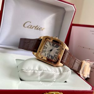 Đồng hồ Cartier Fake cao cấp Santos 100 Rose Gold W20108Y1 - Hình ảnh 8