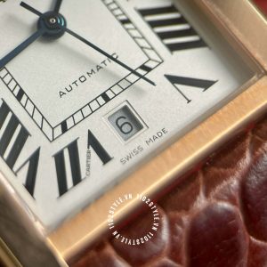 Đồng hồ Cartier Fake Tank Solo W5200026 Alligator Rose Gold - Hình ảnh 16