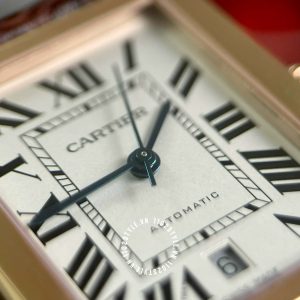 Đồng hồ Cartier Fake Tank Solo W5200026 Alligator Rose Gold - Hình ảnh 13