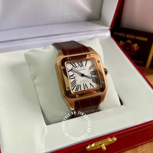Đồng hồ Cartier Fake cao cấp Santos 100 Rose Gold W20108Y1 - Hình ảnh 3