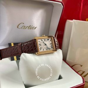 Đồng hồ Cartier Fake Tank Solo W5200026 Alligator Rose Gold - Hình ảnh 8