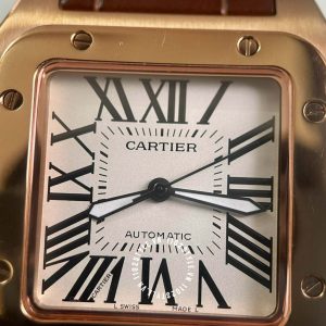 Đồng hồ Cartier Fake cao cấp Santos 100 Rose Gold W20108Y1 - Hình ảnh 11