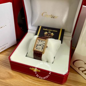 Đồng hồ Cartier Fake Tank Solo W5200026 Alligator Rose Gold - Hình ảnh 4