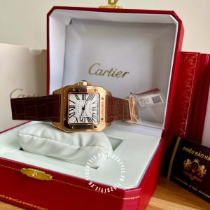 Đồng hồ Cartier Fake cao cấp Santos 100 Rose Gold W20108Y1 - Hình ảnh 6