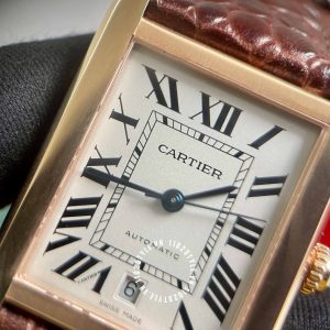 Đồng hồ Cartier Fake Tank Solo W5200026 Alligator Rose Gold - Hình ảnh 10