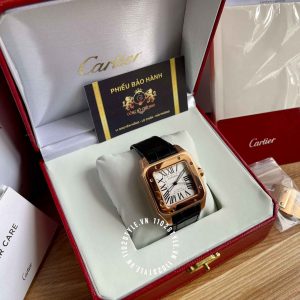 Đồng hồ nữ Cartier Santos WGSA0012 Midsize Rose Gold - Ảnh 8