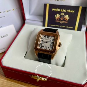 Đồng hồ nữ Cartier Santos WGSA0012 Midsize Rose Gold - Ảnh 5