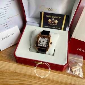 Đồng hồ nữ Cartier Santos WGSA0012 Midsize Rose Gold - Ảnh 2
