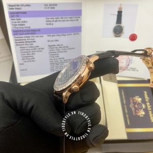 Đồng hồ Patek Philippe 1:1 Sky Moon Chế Tác Độ Kim Moissanite Baguette - Hình ảnh 6