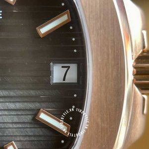 Đồng hồ Patek Philippe 1:1 Nautilus 5711R Rose Gold Leather Strap - Hình ảnh 11