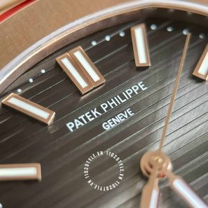 Đồng hồ Patek Philippe 1:1 Nautilus 5711R Rose Gold Leather Strap - Hình ảnh 13