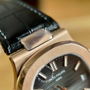 Đồng hồ Patek Philippe 1:1 Nautilus 5711R Rose Gold Leather Strap - Hình ảnh 16