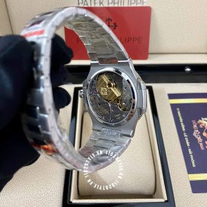 Đồng hồ Patek Philippe Super Fake 5712 Moon Phase Blue Dial - Ảnh 8