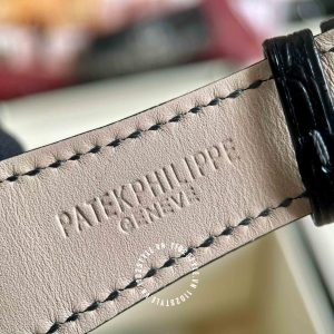 Đồng hồ Patek Philippe 1:1 Nautilus 5711R Rose Gold Leather Strap - Hình ảnh 25