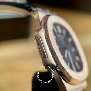 Đồng hồ Patek Philippe 1:1 Nautilus 5711R Rose Gold Leather Strap - Hình ảnh 20