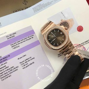 Đồng hồ Patek Philippe Nautilus chế tác kim cương Bọc Vàng 18K 75% - Hình ảnh 3