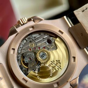 Đồng hồ Patek Philippe 1:1 Nautilus 5711R Rose Gold Leather Strap - Hình ảnh 22