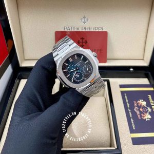 Đồng hồ Patek Philippe Super Fake 5712 Moon Phase Blue Dial - Ảnh 3