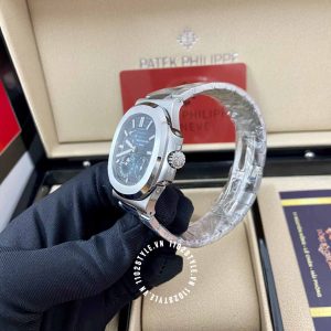 Đồng hồ Patek Philippe Super Fake 5712 Moon Phase Blue Dial - Ảnh 4