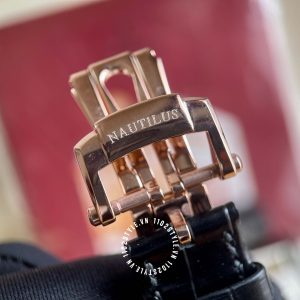 Đồng hồ Patek Philippe 1:1 Nautilus 5711R Rose Gold Leather Strap - Hình ảnh 24