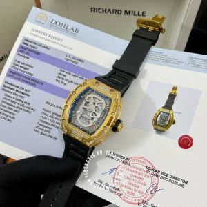 Đồng hồ Richard Mille Fake loại 1:1 giá tốt RM052 chế tác kim cương - Hình ảnh 4