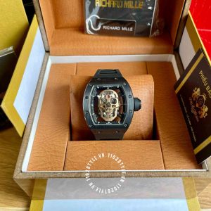 Đồng hồ Richard Mille Super Fake RM 52 01 Skull Watch Tourbillon - Hình ảnh 4