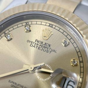 Đồng hồ Rolex 1 1 DateJust 126333 Demi vỏ vàng cao cấp - Ảnh 15