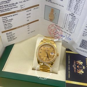 Đồng hồ Rolex 1:1 Gold 75% 128348RBR độ kim thiên nhiên - Ảnh 2