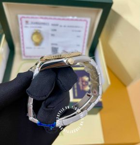 Đồng hồ Rolex 1 1 DateJust 126333 Demi vỏ vàng cao cấp - Ảnh 12