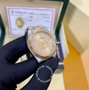 Đồng hồ Rolex 1 1 DateJust 126333 Demi vỏ vàng cao cấp - Ảnh 11