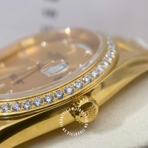 Đồng hồ Rolex 1:1 Gold 75% 128348RBR độ kim thiên nhiên - Ảnh 22