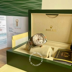 Đồng hồ Rolex Replica Datejust 31 Everose Gold Chế Tác độ kim - Ảnh 4