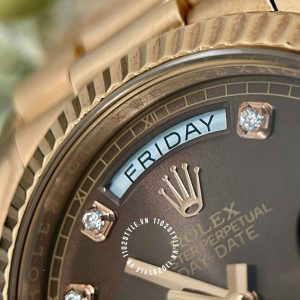Đồng hồ Rolex nam giá tốt Rose Gold 75% Day-Date 118235 Ruby - Ảnh 17