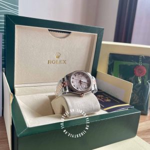 Đồng hồ Rolex Replica Datejust 31 Everose Gold Chế Tác độ kim - Ảnh 6