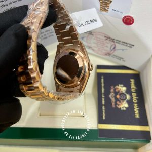 Đồng hồ Rolex nam giá tốt Rose Gold 75% Day-Date 118235 Ruby - Ảnh 10