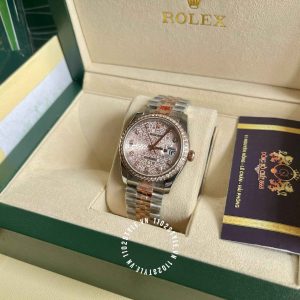 Đồng hồ Rolex Replica Datejust 31 Everose Gold Chế Tác độ kim - Ảnh 8