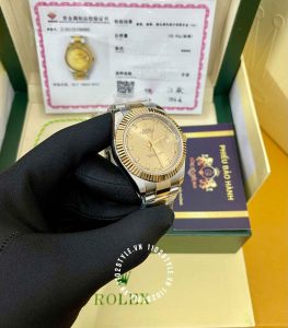 Đồng hồ Rolex 1 1 DateJust 126333 Demi vỏ vàng cao cấp - Ảnh 10