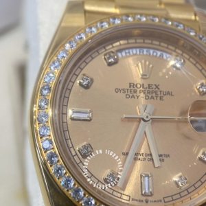Đồng hồ Rolex 1:1 Gold 75% 128348RBR độ kim thiên nhiên - Ảnh 25