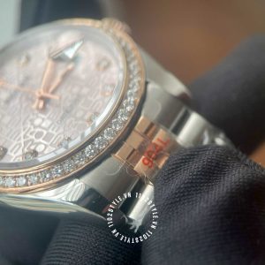 Đồng hồ Rolex Replica Datejust 31 Everose Gold Chế Tác độ kim - Ảnh 21