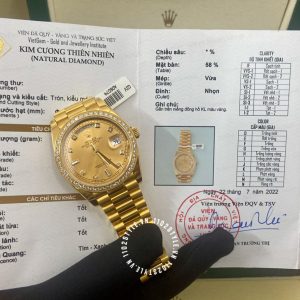 Đồng hồ Rolex 1:1 Gold 75% 128348RBR độ kim thiên nhiên - Ảnh 8