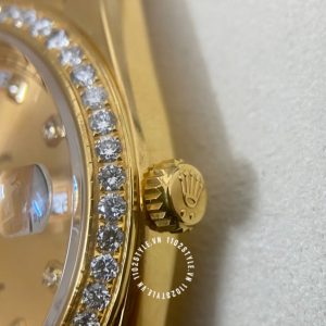 Đồng hồ Rolex 1:1 Gold 75% 128348RBR độ kim thiên nhiên - Ảnh 26