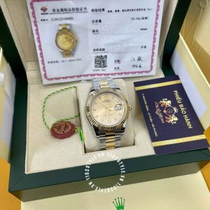 Đồng hồ Rolex 1 1 DateJust 126333 Demi vỏ vàng cao cấp - Ảnh 2