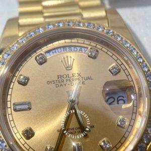 Đồng hồ Rolex 1:1 Gold 75% 128348RBR độ kim thiên nhiên - Ảnh 29