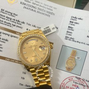 Đồng hồ Rolex 1:1 Gold 75% 128348RBR độ kim thiên nhiên - Ảnh 5